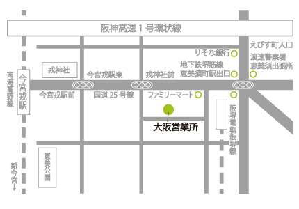 Osaka office map