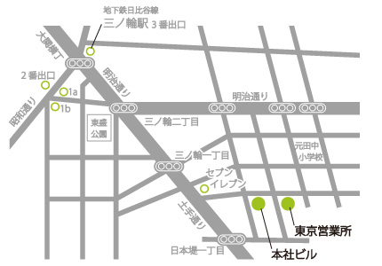 Tokyo head office map