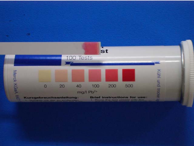 절삭 가공용 황동 소재 (납 함유량 약 2-3 % 정도) 60 분 : 100mg / l