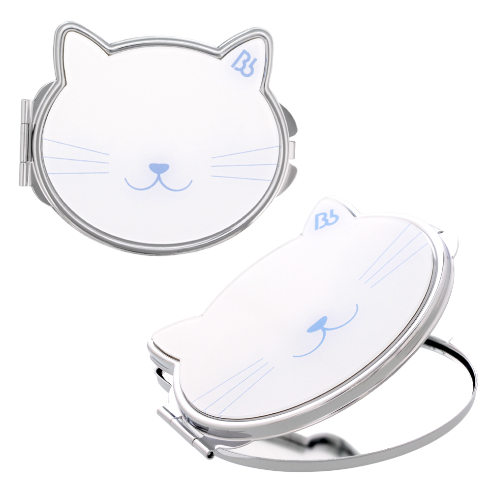 Very popular with female customers!Cat-shaped "compact mirror"