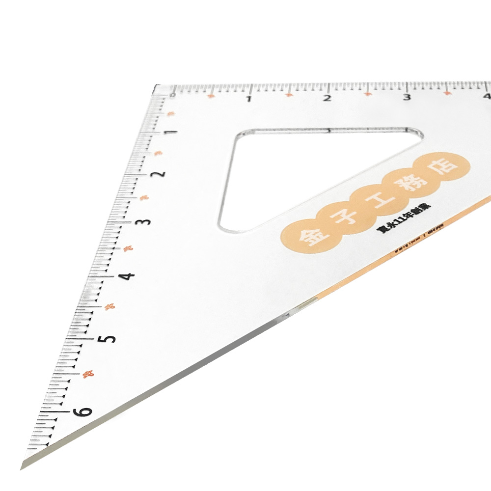 "Original triangle ruler" for actual use as a tool in the field