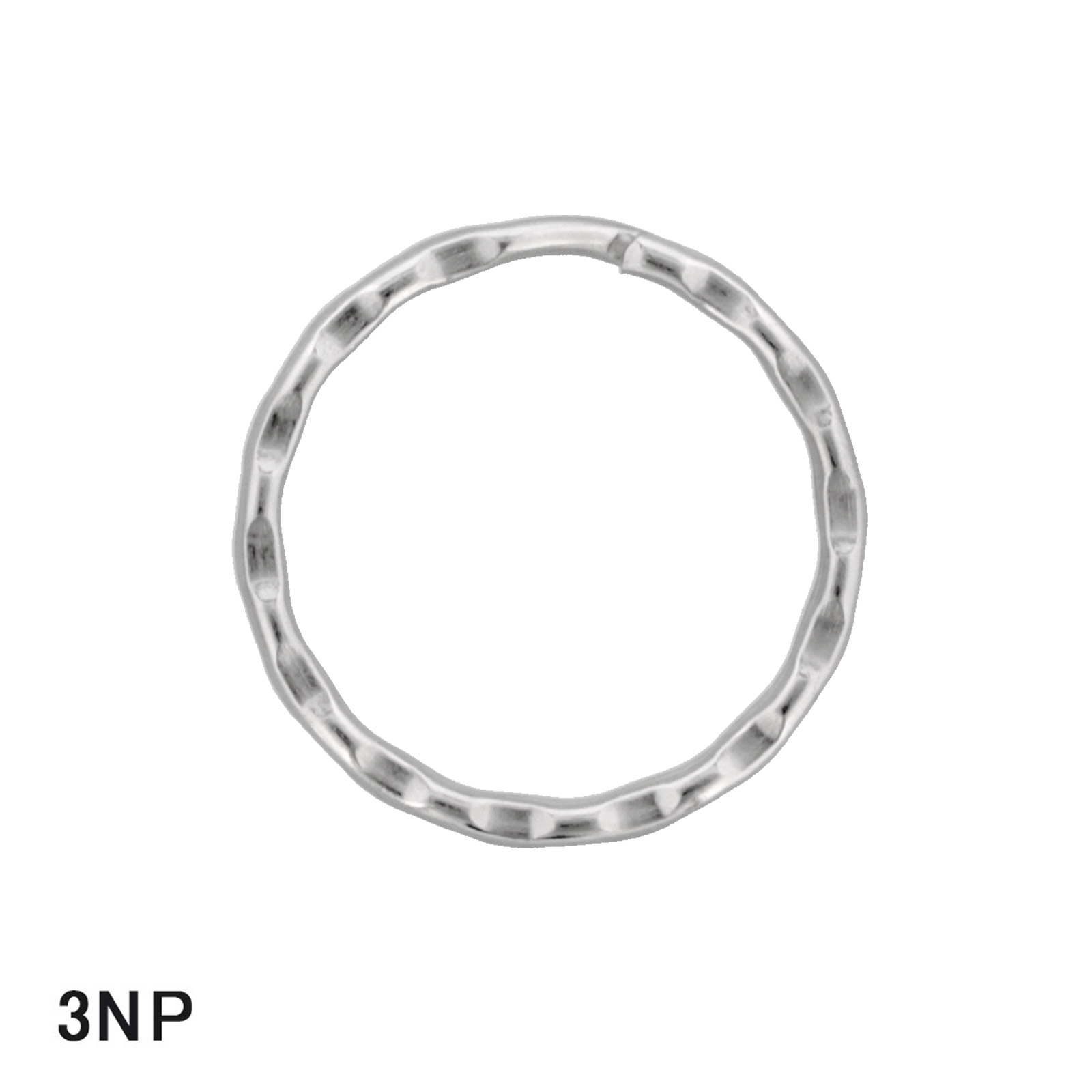 Double ring with press pattern