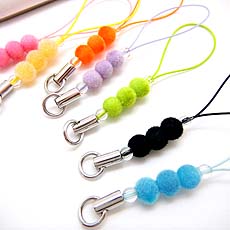 Flocky beads strap