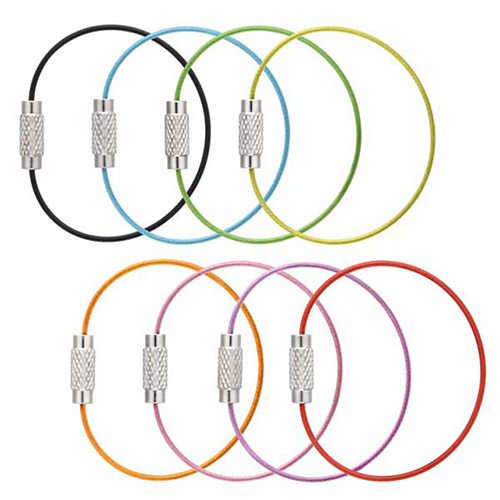 Wire key chain color coating (made-to-order)