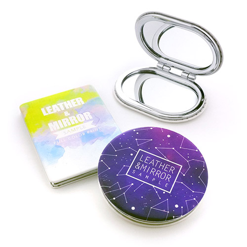 PU (synthetic leather) compact mirror series ◆