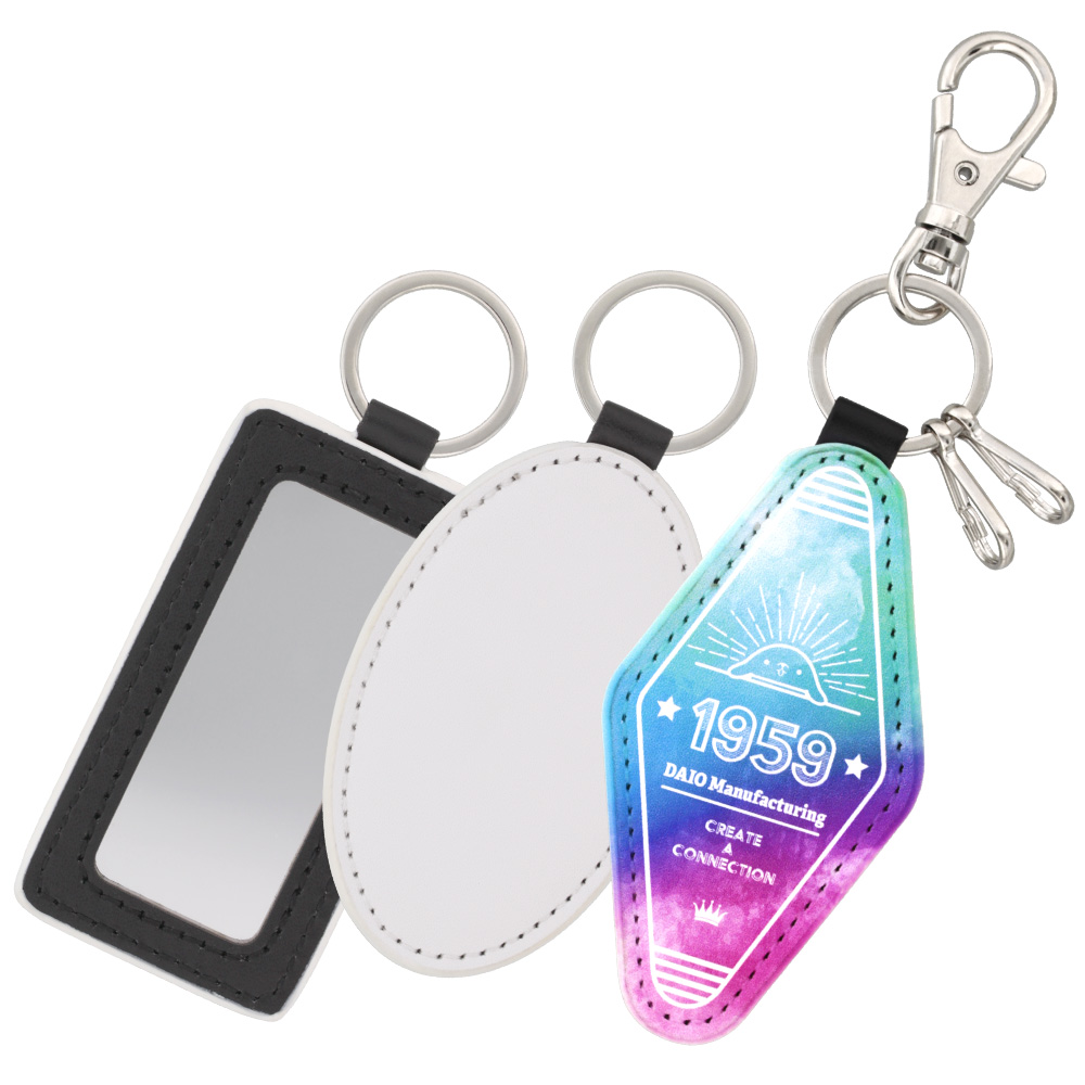 PU (synthetic leather) tag key chain