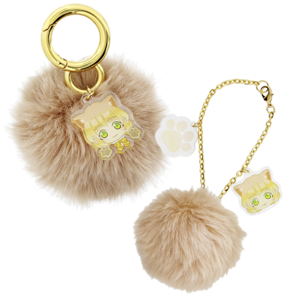 Faux fur key chain ◆