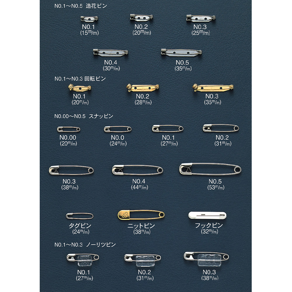 人造花別針，旋轉別針，按扣別針，Noritsu別針，別針別針